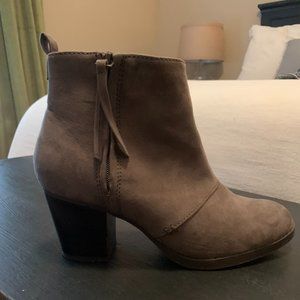 Suede ankle booties